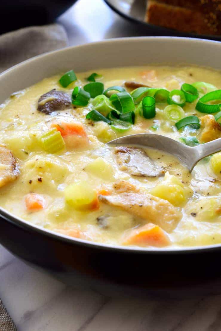 Vegan clam chowder is just what you need to warm you up on a chilly day!