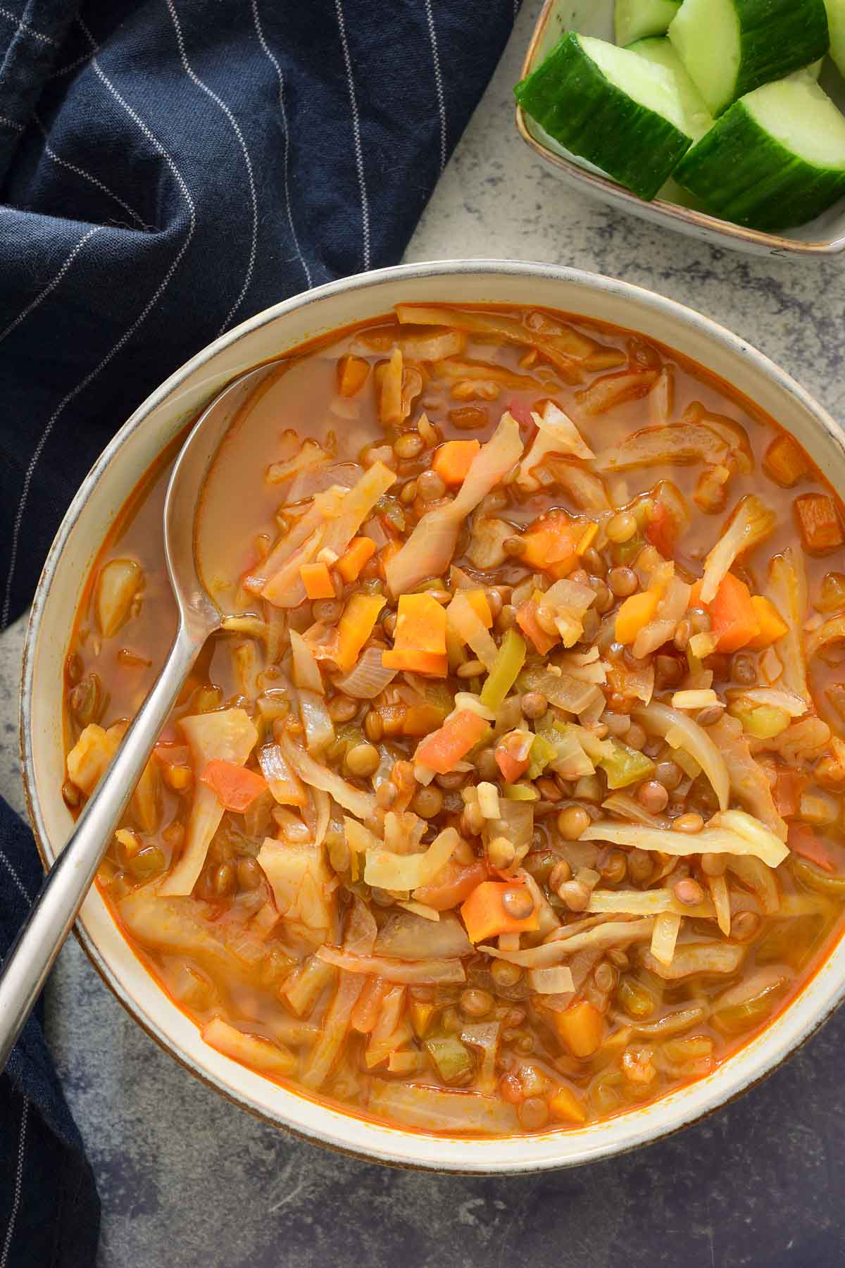 Cabbage Lentil Soup